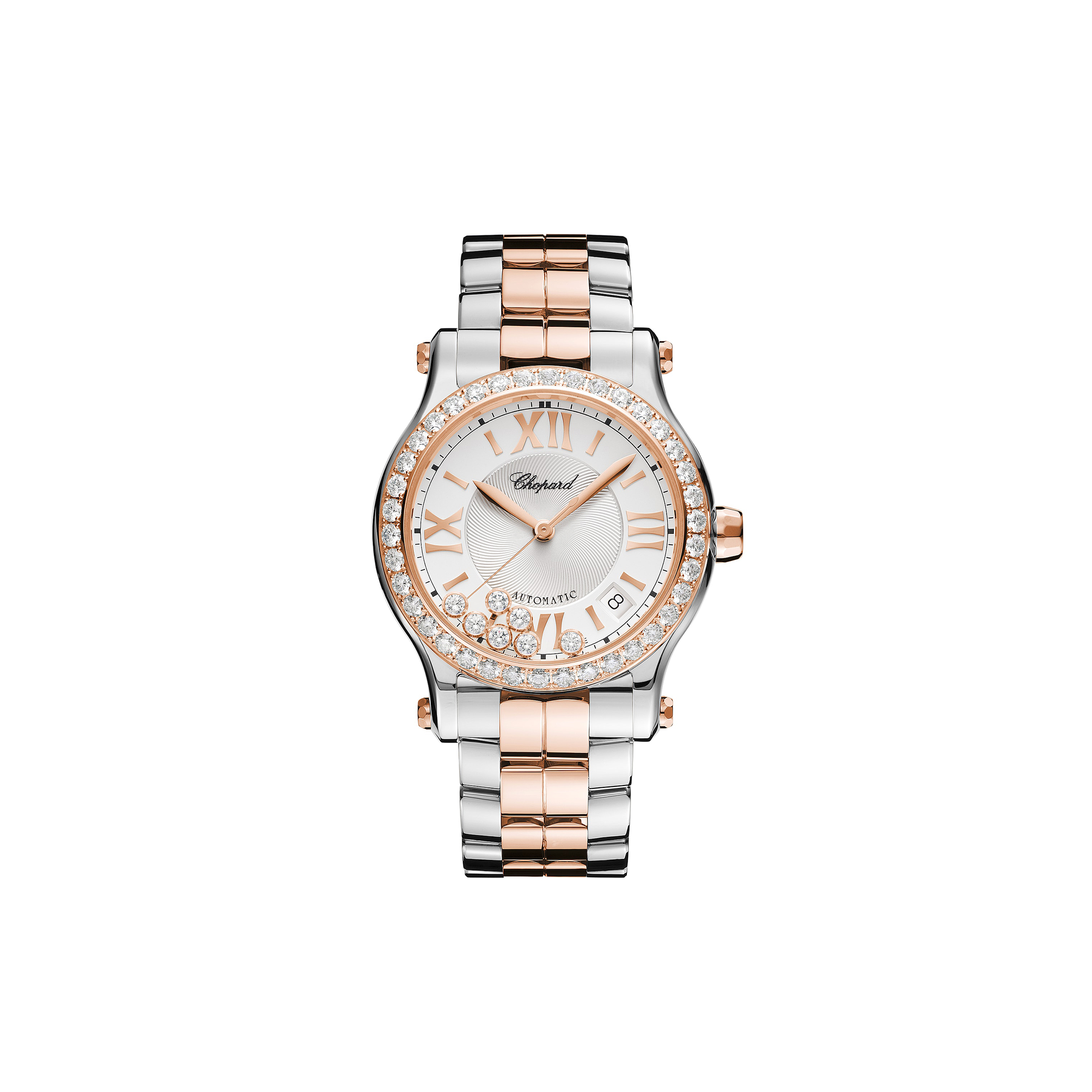 CHOPARD HAPPY SPORT 36 MM, AUTOMATIC, ETHICAL ROSE GOLD, LUCENT STEEL™, DIAMONDS 278559-6004 CHOPARD HAPPY SPORT 36 MM, AUTOMATIC, ETHICAL ROSE GOLD, LUCENT STEEL™, DIAMONDS 278559-6004
